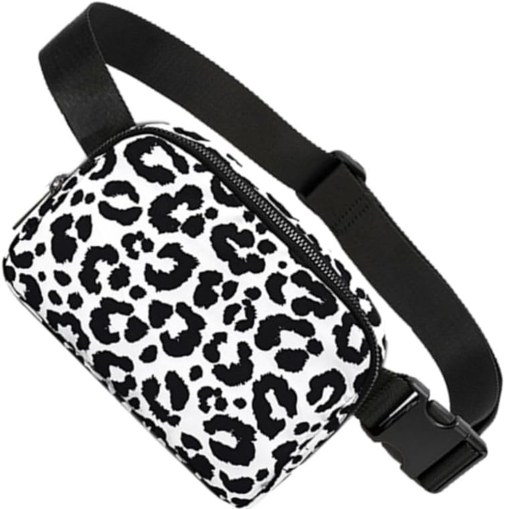 NWT Black & White Leopard Mini Belt Bag | Crossbody Fanny Pack
